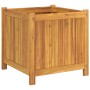Jardinera con forro madera maciza de acacia 50x50x50 cm de , Maceteros y jardineras - Ref: Foro24-366440, Precio: 98,80 €, De...
