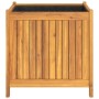 Jardinera con forro madera maciza de acacia 50x50x50 cm de , Maceteros y jardineras - Ref: Foro24-366440, Precio: 98,80 €, De...