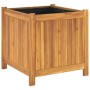 Jardinera con forro madera maciza de acacia 50x50x50 cm de , Maceteros y jardineras - Ref: Foro24-366440, Precio: 98,80 €, De...