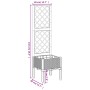 Jardinera con enrejado PP marrón 40x40x142 cm de , Maceteros y jardineras - Ref: Foro24-367920, Precio: 55,43 €, Descuento: %