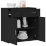 Aparador de madera de ingeniería negro 79x38x80 cm de , Aparadores - Ref: Foro24-840521, Precio: 105,84 €, Descuento: %