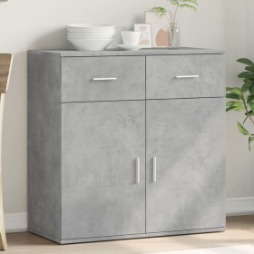 Aparador de madera de ingeniería gris hormigón 79x38x80 cm de , Aparadores - Ref: Foro24-840523, Precio: 101,11 €, Descuento: %