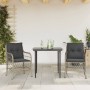 Sillas y mesita de jardín 3 piezas ratán sintético cojín gris de , Conjuntos de jardín - Ref: Foro24-3212166, Precio: 311,51 ...