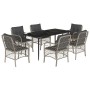 Set comedor jardín 7 pzas y cojines ratán sintético gris claro de , Conjuntos de jardín - Ref: Foro24-3212170, Precio: 702,36...