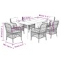 Set comedor jardín 7 pzas y cojines ratán sintético gris claro de , Conjuntos de jardín - Ref: Foro24-3212170, Precio: 702,36...