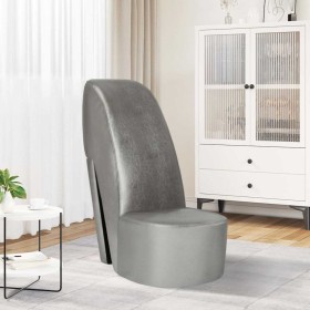 Sillón con forma de zapato de tacón cuero sintético plateado en Sillones | Comprar online en Foru.es