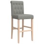 Taburetes altos 2 uds madera maciza de caucho y tela de , Taburetes de cocina - Ref: Foro24-4006214, Precio: 131,35 €, Descue...