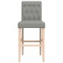 Taburetes altos 2 uds madera maciza de caucho y tela de , Taburetes de cocina - Ref: Foro24-4006214, Precio: 131,35 €, Descue...
