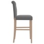 Taburetes altos 2 uds madera maciza de caucho y tela de , Taburetes de cocina - Ref: Foro24-4006214, Precio: 131,35 €, Descue...