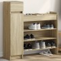 Zapatero madera de ingeniería roble Sonoma 100,5x28x100 cm de , Zapateros y organizadores de calzado - Ref: Foro24-840424, Pr...