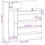 Zapatero madera de ingeniería roble ahumado 100,5x28x100 cm de , Zapateros y organizadores de calzado - Ref: Foro24-840426, P...
