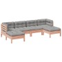 Set de sofás jardín 6 pzas con cojines madera abeto Douglas de , Conjuntos de jardín - Ref: Foro24-3299572, Precio: 481,73 €,...