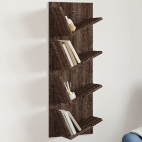 Estantería de pared 4 niveles marrón roble 33x16x90 cm de , Estantes y estanterías - Ref: Foro24-840722, Precio: 37,74 €, Des...