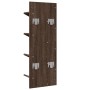 Estantería de pared 4 niveles marrón roble 33x16x90 cm de , Estantes y estanterías - Ref: Foro24-840722, Precio: 37,74 €, Des...