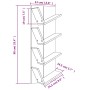 Estantería de pared 4 niveles marrón roble 33x16x90 cm de , Estantes y estanterías - Ref: Foro24-840722, Precio: 37,74 €, Des...
