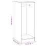 Armario de madera de ingeniería roble ahumado 48x41x102 cm de , Organizadores de vestidores y perchas de barra - Ref: Foro24-...