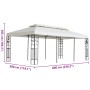 Cenador con doble techo acero blanco 6x3 m de , Carpas y cenadores - Ref: Foro24-362376, Precio: 350,68 €, Descuento: %