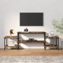Mueble para TV madera contrachapada roble ahumado 157x35x52 cm de , Muebles TV - Ref: Foro24-826322, Precio: 65,65 €, Descuen...