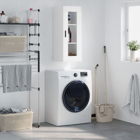 Armario de pared blanco brillante 34,5x34x90 cm de , Aparadores - Ref: Foro24-828926, Precio: 54,55 €, Descuento: %