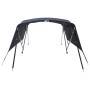 Toldo bimini 4 arcos con paredes laterales 243x(200-213)x137 cm de , Cubiertas para almacenamiento de barcas - Ref: Foro24-94...