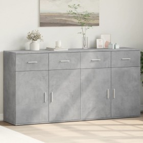 Aparadores 2 uds madera de ingeniería gris hormigón 79x38x80 cm de , Aparadores - Ref: Foro24-3276619, Precio: 199,13 €, Desc...