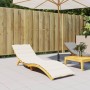 Cojín para tumbona tela crema melange 200x70x4 cm de , Cojines para sillas y sofás - Ref: Foro24-4002522, Precio: 50,36 €, De...