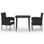 Juego de comedor para jardín 3 piezas negro de , Conjuntos de jardín - Ref: Foro24-3099619, Precio: 207,45 €, Descuento: %