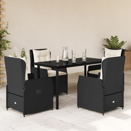 Set de muebles jardín 5 pzas con cojines ratán sintético negro de , Conjuntos de jardín - Ref: Foro24-3262835, Precio: 559,43...