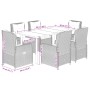 Set comedor jardín 7 pzas y cojines ratán sintético gris claro de , Conjuntos de jardín - Ref: Foro24-3262907, Precio: 820,49...