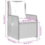 Set comedor jardín 7 pzas y cojines ratán sintético gris claro de , Conjuntos de jardín - Ref: Foro24-3262907, Precio: 820,49...