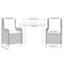 Set comedor de jardín 3 pzas cojines ratán sintético gris claro de , Conjuntos de jardín - Ref: Foro24-3262896, Precio: 337,6...