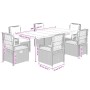 Set comedor de jardín 7 pzas con cojines ratán sintético beige de , Conjuntos de jardín - Ref: Foro24-3263004, Precio: 843,87...
