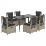 Set comedor jardín 7 pzas y cojines ratán sintético gris claro de , Conjuntos de jardín - Ref: Foro24-3263031, Precio: 691,53...