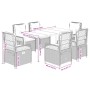 Set comedor jardín 7 pzas y cojines ratán sintético gris claro de , Conjuntos de jardín - Ref: Foro24-3263031, Precio: 691,53...