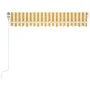 Toldo retráctil automático amarillo y blanco 350x250 cm de vidaXL, Toldos - Ref: Foro24-3068888, Precio: 331,08 €, Descuento: %