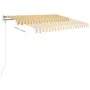 Toldo retráctil automático amarillo y blanco 350x250 cm de vidaXL, Toldos - Ref: Foro24-3068888, Precio: 331,08 €, Descuento: %