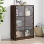 Aparador alto con puertas madera roble marrón 68x37x109 cm de , Aparadores - Ref: Foro24-3295856, Precio: 120,19 €, Descuento: %