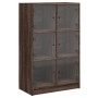 Aparador alto con puertas madera roble marrón 68x37x109 cm de , Aparadores - Ref: Foro24-3295856, Precio: 120,19 €, Descuento: %