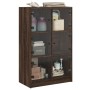 Aparador alto con puertas madera roble marrón 68x37x109 cm de , Aparadores - Ref: Foro24-3295856, Precio: 120,19 €, Descuento: %