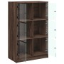 Aparador alto con puertas madera roble marrón 68x37x109 cm de , Aparadores - Ref: Foro24-3295856, Precio: 120,19 €, Descuento: %