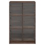 Aparador alto con puertas madera roble marrón 68x37x109 cm de , Aparadores - Ref: Foro24-3295856, Precio: 120,19 €, Descuento: %