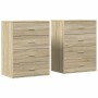 Aparadores 2 uds madera de ingeniería roble Sonoma 60x39x80 cm de , Aparadores - Ref: Foro24-3276625, Precio: 203,51 €, Descu...