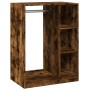 Armario de madera de ingeniería roble ahumado 77x48x102 cm de , Organizadores de vestidores y perchas de barra - Ref: Foro24-...