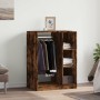 Armario de madera de ingeniería roble ahumado 77x48x102 cm de , Organizadores de vestidores y perchas de barra - Ref: Foro24-...