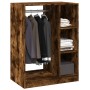 Armario de madera de ingeniería roble ahumado 77x48x102 cm de , Organizadores de vestidores y perchas de barra - Ref: Foro24-...