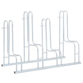 Soporte para 4 bicicletas suelo independiente acero galvanizado de , Bases y soportes para almacenar bicicletas - Ref: Foro24...
