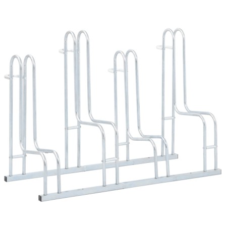 Soporte para 4 bicicletas suelo independiente acero galvanizado de , Bases y soportes para almacenar bicicletas - Ref: Foro24...