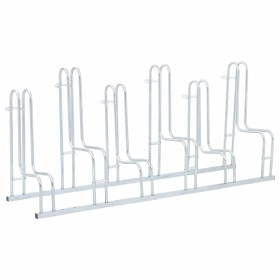 Soporte para 6 bicicletas suelo independiente acero galvanizado de , Bases y soportes para almacenar bicicletas - Ref: Foro24...