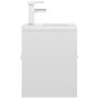 Mueble con lavabo aglomerado blanco brillante de vidaXL, Tocadores de baño - Ref: Foro24-3071267, Precio: 152,11 €, Descuento: %