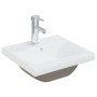 Mueble con lavabo aglomerado blanco brillante de vidaXL, Tocadores de baño - Ref: Foro24-3071267, Precio: 161,16 €, Descuento: %